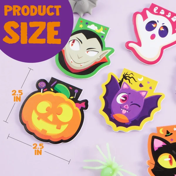 60pcs Halloween Spooky Characters Mini Notepad Set