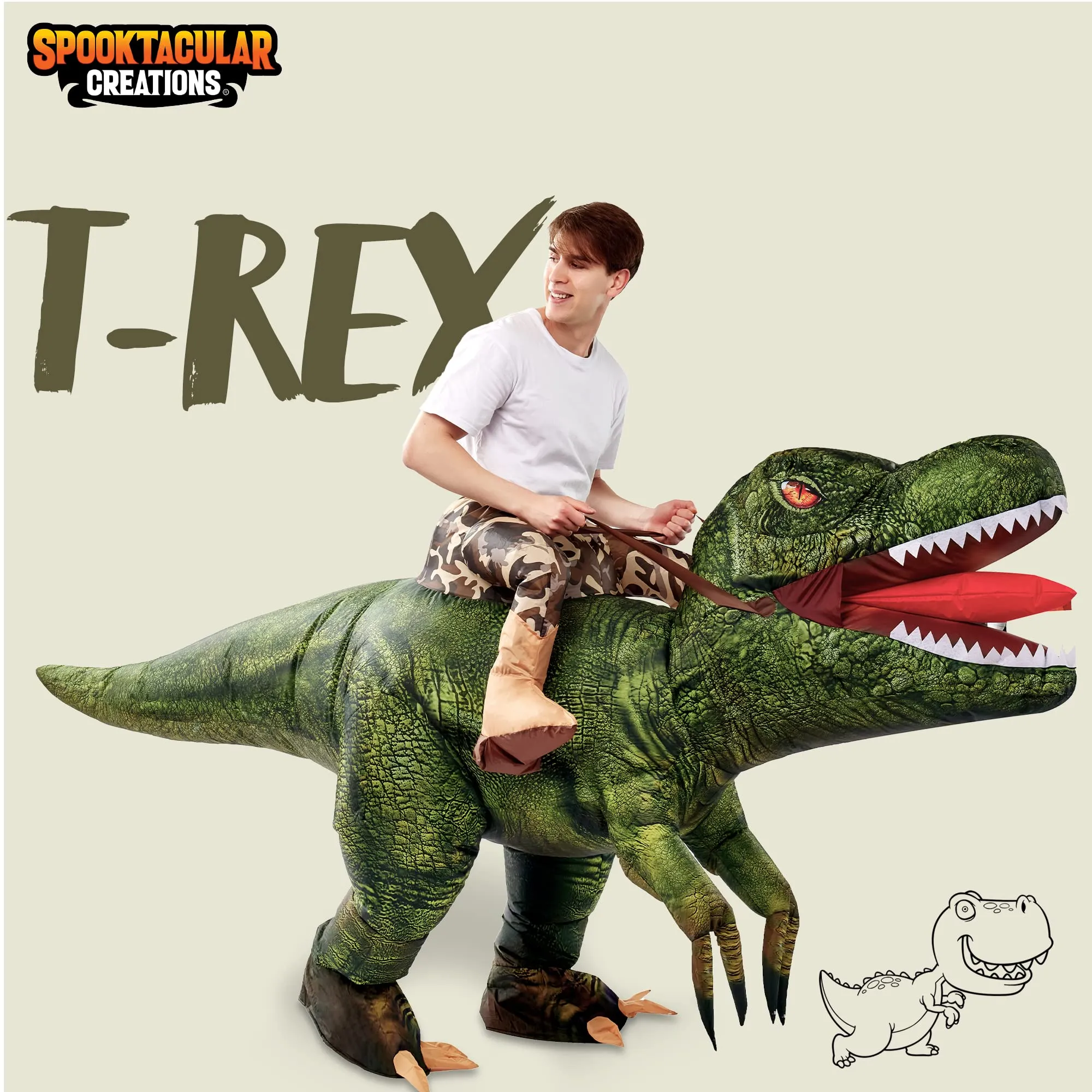 Adult t rex inflatable animal costumes