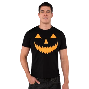 Adult Men Black Pumpkin T-shirt