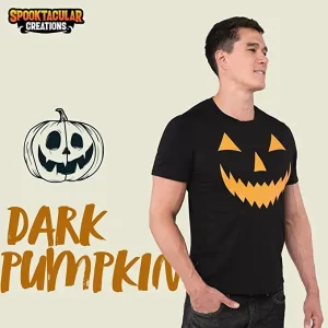 Adult Men Black Pumpkin T-shirt