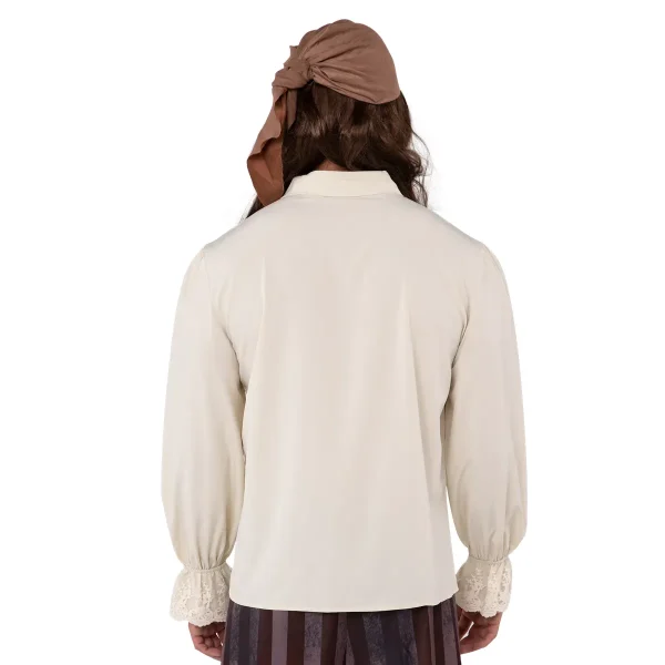 Men Medieval Pirate Costume Shirt -L