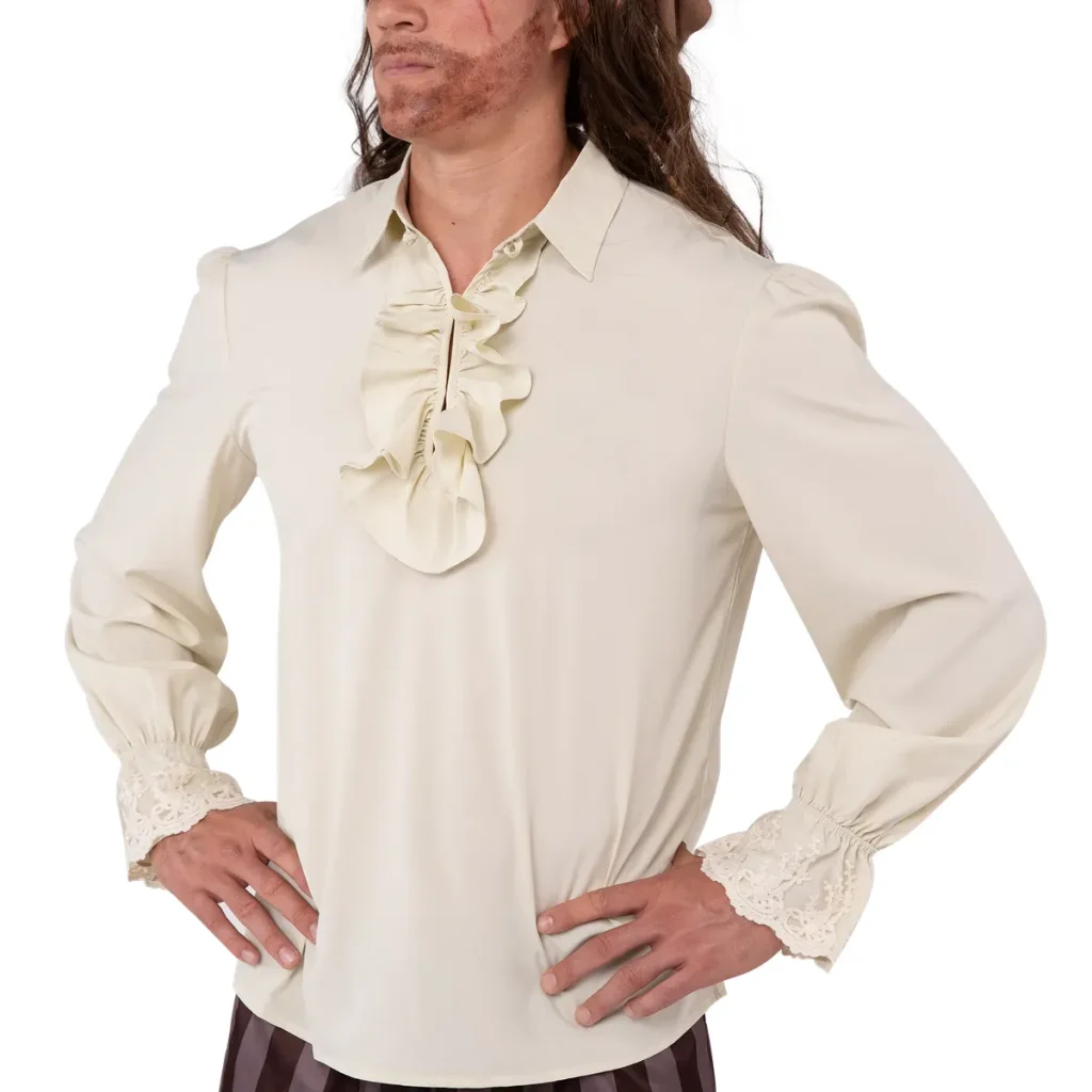 90s Victorian Lace Pirate Blouse 