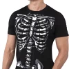 Men Halloween Skeleton T Shirt -L