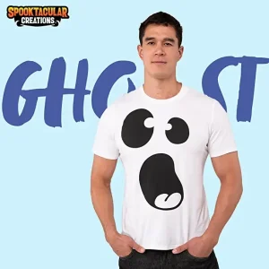 Adult Men White Ghost T-shirt