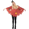 Womens Scarecrow Poncho Halloween Costume