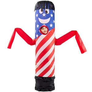 American flag tube dancer inflatable costume kid