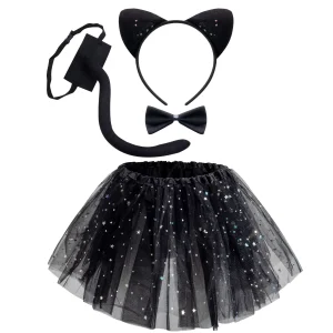 Child Cat Accessories Set with Tutu, Ears and Tail