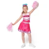 Girls Pink Cheerleader Halloween Costume