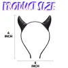 Devil Horns Headband Black