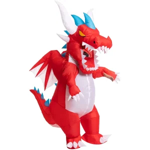 Kids Full Body Red Dragon Inflatable Costume