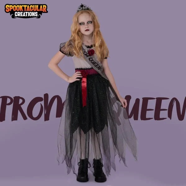 Halloween Dark Prom Queen Costume -L