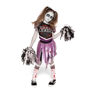 Scary Girls Bloody Cheerleader Halloween Costume- M