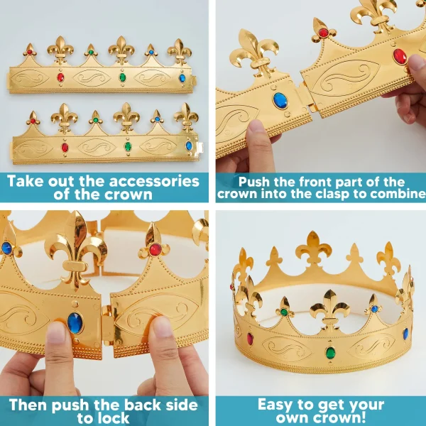 Gold King Crown Costume Accessory
