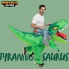 Green Tyrannosaurus Ride On Inflatable Costume Adult