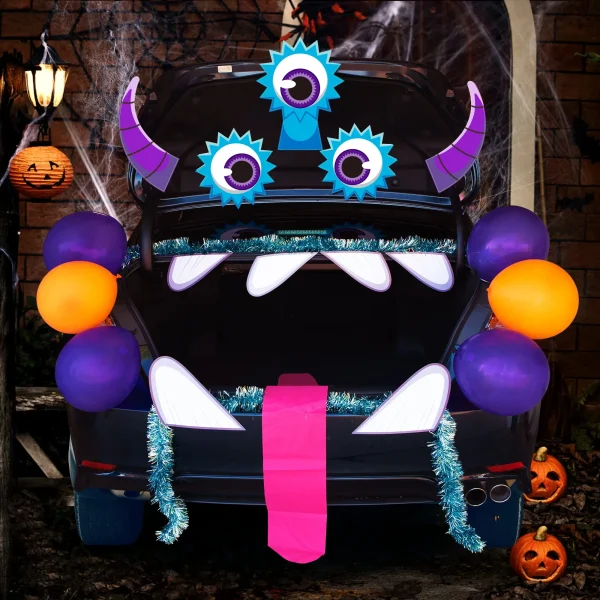 Halloween Monster Trunk or Treat Decor Kit with Balloon