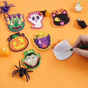 60Pcs Halloween Spooky Characters Mini Notepad Set