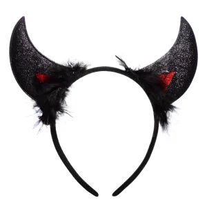 Halloween Black Devil Horns Headband
