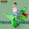 Kids Green Riding a Tyrannosaurus Costume