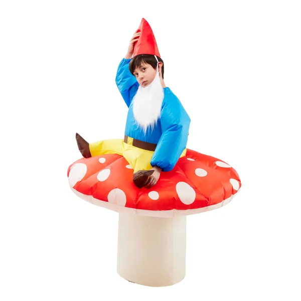 Kids Mushrooms and Dwarves Inflatable Costume -M