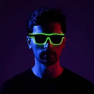 Neon Green Rave Glasses LED Sunglasses