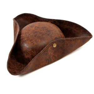 Leather Colonial Tricorn Hat