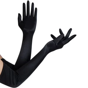 Womens Long Opera Satin Gloves 21.4in