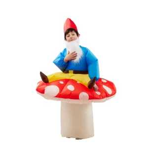 Kids Mushrooms and Dwarves Ride on Inflatable Costume -M