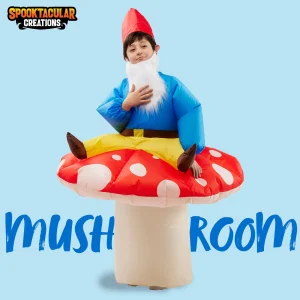 Kids Mushrooms and Dwarves Ride on Inflatable Costume -M