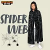 Amazing Kids Spider Web Velvet Hooded Cloak- S