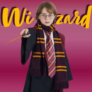Wizard Costume Accessories Set with Glasses, Tie, Wand And Scarf