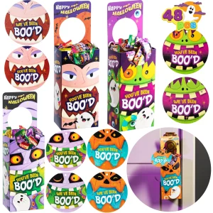 “You’ve been booed ” themed candy box, 4 Pcs Box and 48 Cards