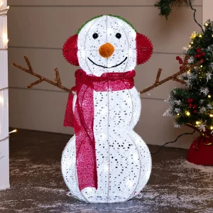 1.7ft Fabric Snowman Christmas Yard Lights