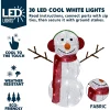LED Light Up Yard Snowman with Earmuff Yard Light 1.7ft