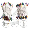 100 Incandescent Multicolor White Wire String Lights 21.3ft