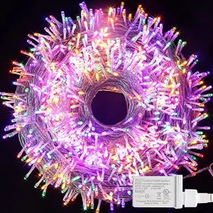 1000 LED Multicolor Clear Wire String Lights