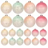 20pcs Macaroon Multicolor Christmas Ball Ornaments 3.14in