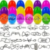 18 Packs Easter Eggs Filled with Metal Brain Teaser Puzzle Set
