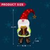 3D Christmas Tinsel Plush Gnome LED Yard Lights 2.4ft