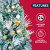 24pcs White Christmas Tree Berry Stem