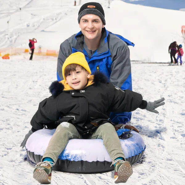 2pcs 34in Snow Flakes Inflatable Snow Sled