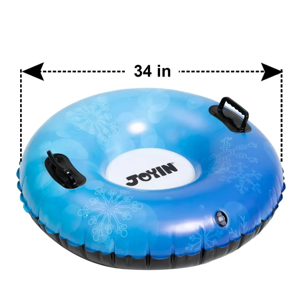 2pcs 34in Snow Flakes Inflatable Snow Sled