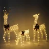 3pcs 3D LED Reindeer Family Christmas Yard Lights