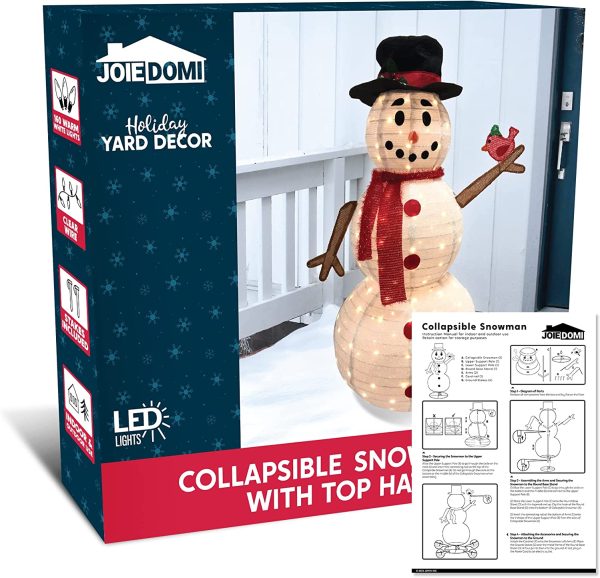 160 LED 3D Collapsible Snowman Yard Decoration Lighted