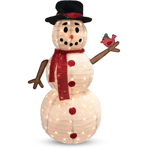 160 LED 3D Collapsible Snowman Yard Decoration Lighted
