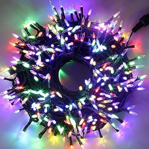 300 LED Multicolor Green Wire String Lights 8 Modes (T5)108.6ft