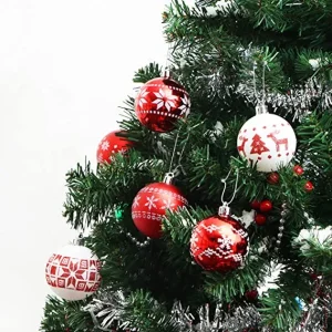 30Pcs Assorted Design Christmas Ornaments – Red&White