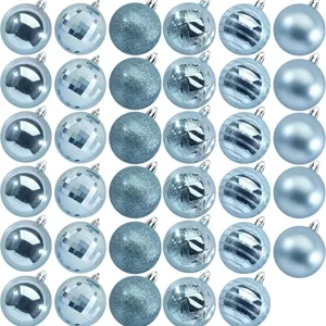 34Pcs Basic Christmas Ball Ornaments 2.36in – Baby Blue