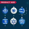 36Pcs Deluxe Christmas Ball Ornaments 2.36in Blue and White