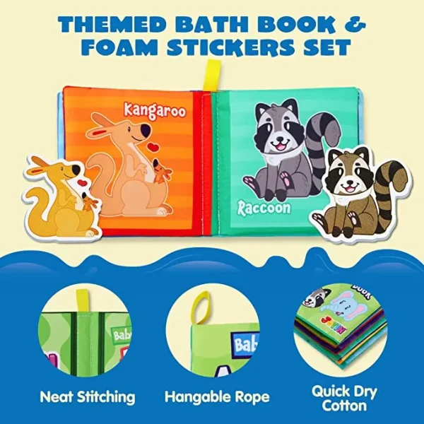 42Pcs Bath Book and Foam Stickers Set