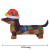 6ft Long Inflatable Christmas Wiener Dog
